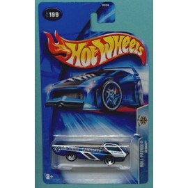 Hot Wheels 2004 1:64 Scale Black Blue & White Roll Patrol Deora Police Die Cast Car #199