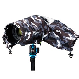 JJC Camera Rain Cover for Nikon Z7 Z6 D780 D850 D810 D800 D7500 D7200 D5600 D5500 Canon EOS 7D Mark II, 5DS R 850D 800D 760D 750D 90D 80D 77D 70D Sony A99II A77II Simliar Size Cameras Rain Sleeve