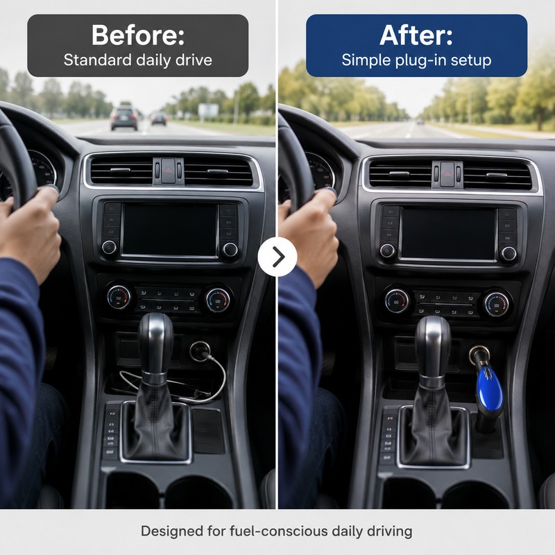 Car Fuel-Conscious Driving Accessory for Daily Use – Compact Plug-In