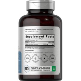 Horbäach Beta Carotene Supplement | 25000 IU Softgels | 7,500 mcg | Vitamin A | 400 Count | Non-GMO and Gluten Free Formula