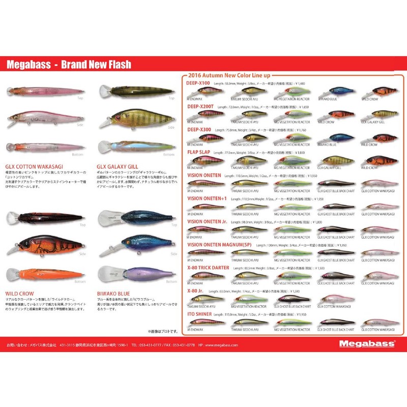 Mega Bath (Megabass) Lure X – 80jr. (X – 80 Junior) Handmade seotiayu 36080 
