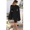 GOBLES Women's Elegant Cloak Long Sleeve Back Zipper Closure Bodycon