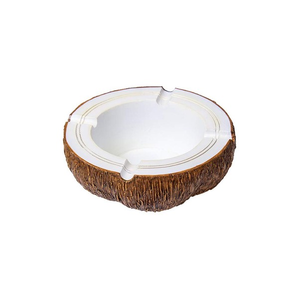 Polyresin Coconut Ashtray: Handcrafted, Weather-Resistant and Unique Design for Indoor/Outdoor Smoking Experience