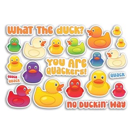 A5 Sticker Sheet Colourful Rubber Ducks Vinyl Stickers - Quackers Toy Bath Duckies Cute Funny Puns Novelty Animal Friend Scrapbook #81561