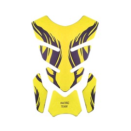 AiliStar Motocycle Gas Tank Decal Motocycle Gas Tank Protector Pad Self-Adhesive Fishbone Sticker for Motocycle Black with Yellow