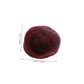 Mikinona Elegant Women's Hair Bun Extensions Fiber Material Clip Hair Pieces for Weddings Stylish Bun for Updos