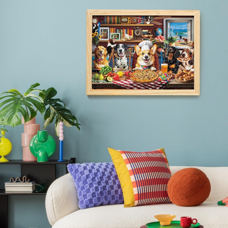 BenBen Puzzles for Adults 1000 Pieces, Dogs' Dinner Party, Dog