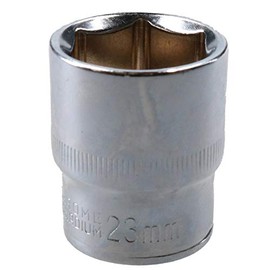 AB Tools 23mm 1/2" Drive Shallow Metric Socket Single Hex / 6 Sided Cr-V 40mm Chrome