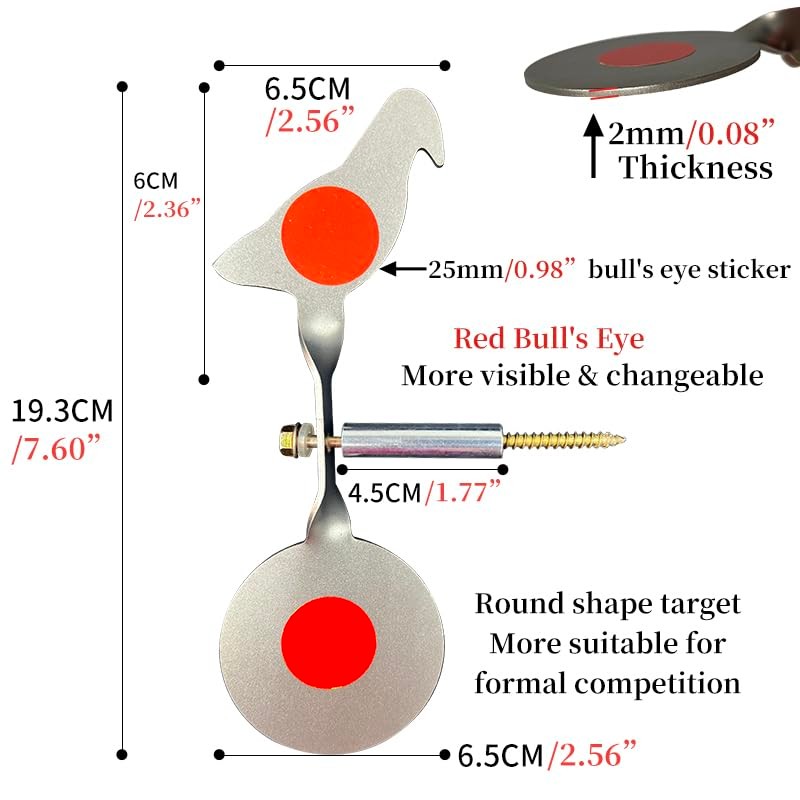 Wingswinmax Bigger Bird Spinner Air Gun Target 19.3cm/7.6" Slingshot Target