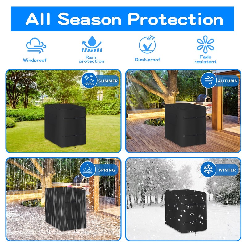 Waterproof Universal Engine Driven Welder Cover 30"Hx22"Wx42"D-Heavy Duty 600D Oxford