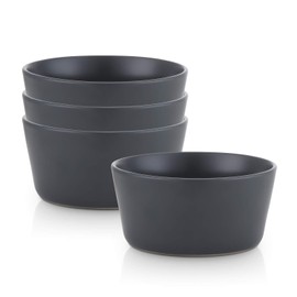 Stone Lain Coupe Stoneware Set of 4, Bowls, Gray Matte