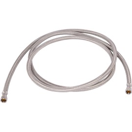 Eastman 48082 Stainless Steel Supply Connector, 3/8" COMP x 3/8" COMP, 96" Length, Chrome