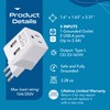 Ceptics Italy, Europe Travel Adapter Plug Set - 2 Pack