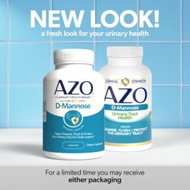 AZO D Mannose Urinary Tract Health, Cleanse, Flush & Protect The Urinary Tract, No.1 Pharmacist Recommended Brand, Clinical Strength, Non-GMO, 120 Count