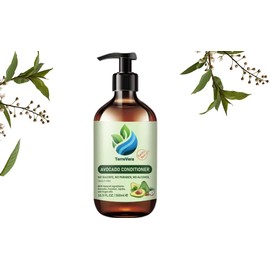 TerreVera Avocado Hair Conditioner, Sulfate & Paraben Free, With Avacado, Coconut Jojoba, Argan Oils, For Curls & Color Treated Hair,16.9 FL OZ,
