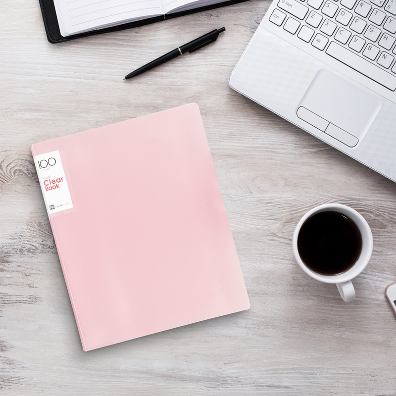 A4 Display Book with Transparent Pockets, 100 Pockets, A4 Presentation