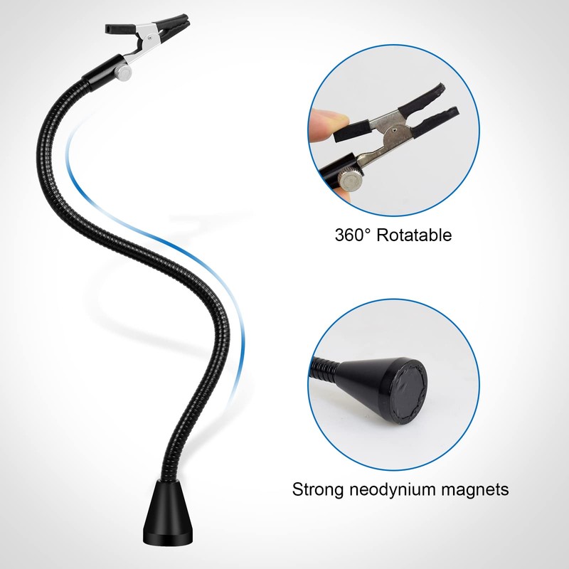 Toolour Magnetic Helping Hands Soldering Clamp 2-in-1 Third Hand Work