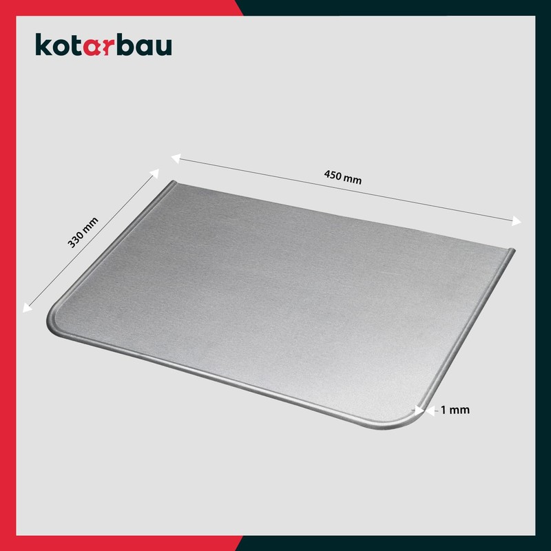 KOTARBAU® Stove Base Plate Floor Protection for Fire Pits Silver