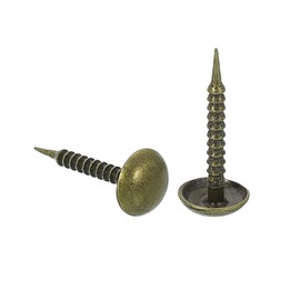 QUARKZMAN 100 Stück Polsternägel, 8x20mm Polsternägel Möbelnägel runde Kopfdekornägel für Sofas Betten DIY-Projekt, Bronze