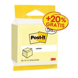 Post-it 5426P Sticky Note Cube – 450 Sheets – 76 x 76 mm, Yellow