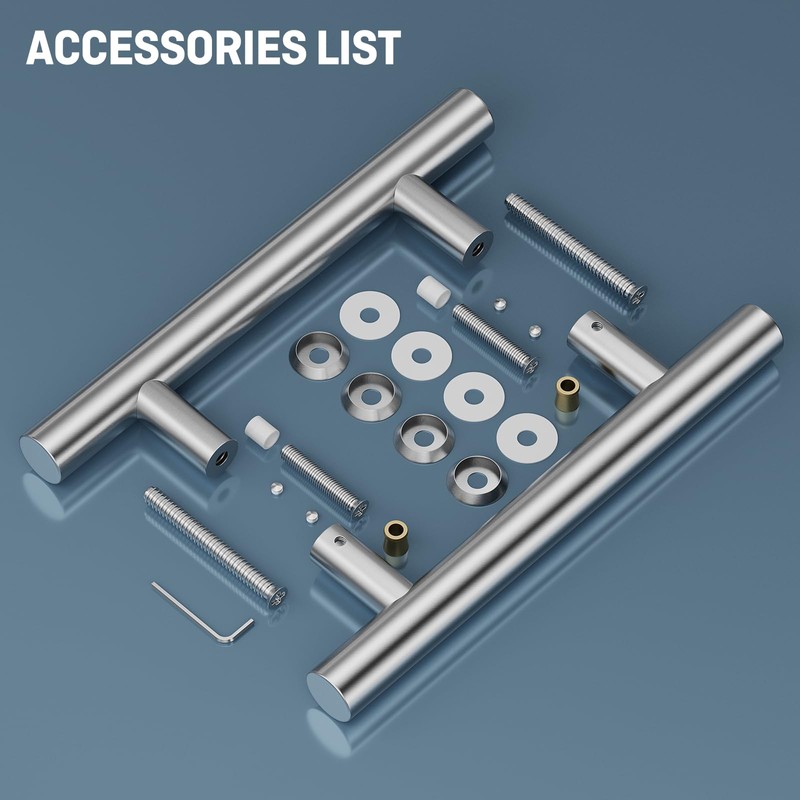 Ranbo Brushed 8" (CTC) Back to Back Shower Door Handle,