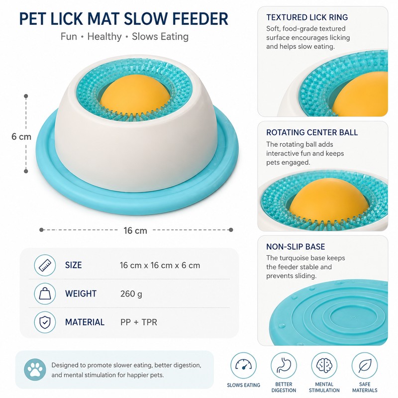 Pet Lick Mat Slow Feeder for Dogs & Cats –
