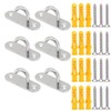 HOUSON 6 Pack M5 Stainless Steel Ceiling Hooks, Oval Open