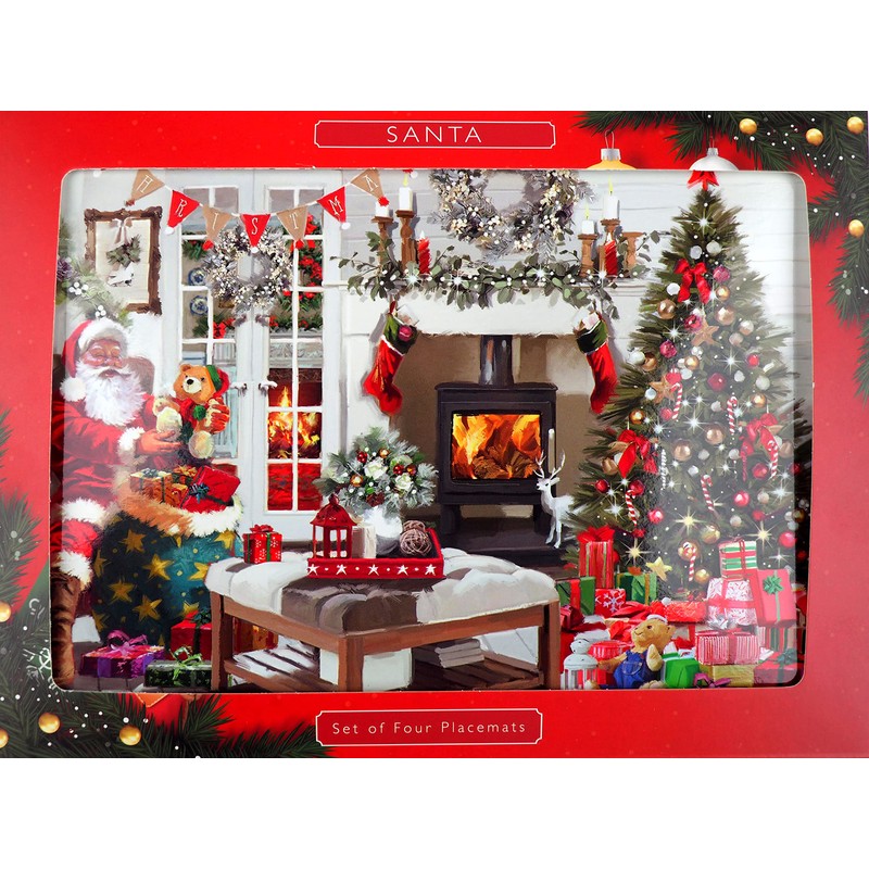 The Leonardo Collection LP52043 Christmas Macneil Santa Place Mats (Set