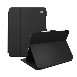 Speck Speck New iPad Pro 11 Inch Case (2024 Model, 5th Gen) - with Pencil Holder, Drop & Camera Protection, Slim Multi Range Stand, Balance Folio, No Auto/Sleep Wake Function - Black/Black/White