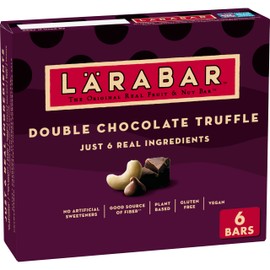 Larabar Double Chocolate Truffle, Gluten Free Vegan Fruit & Nut Bars, 6 ct