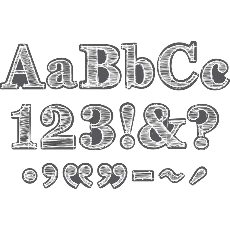 BARKER CREEK 4" Letter Pop-Outs 2-Pack, Chalkboard, Jazz Up Your