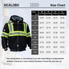 Sicalobo Men's High Visibility Fleece Lined Safety Sweatshirt,High Vis Winter