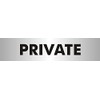 Seco Private Sign, 190mm x 45mm - 2mm Brushed Aluminium