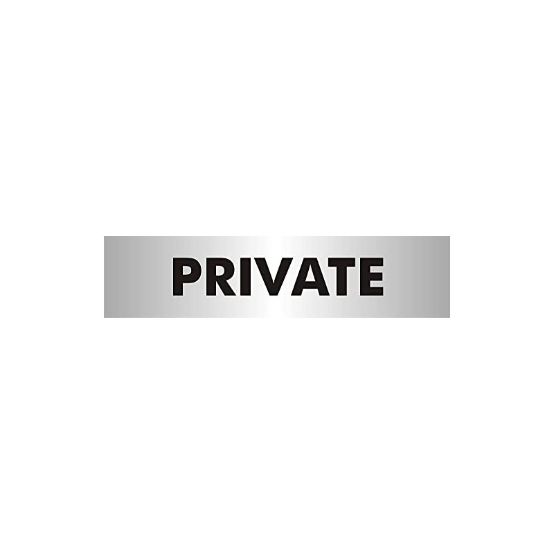 Seco Private Sign, 190mm x 45mm - 2mm Brushed Aluminium