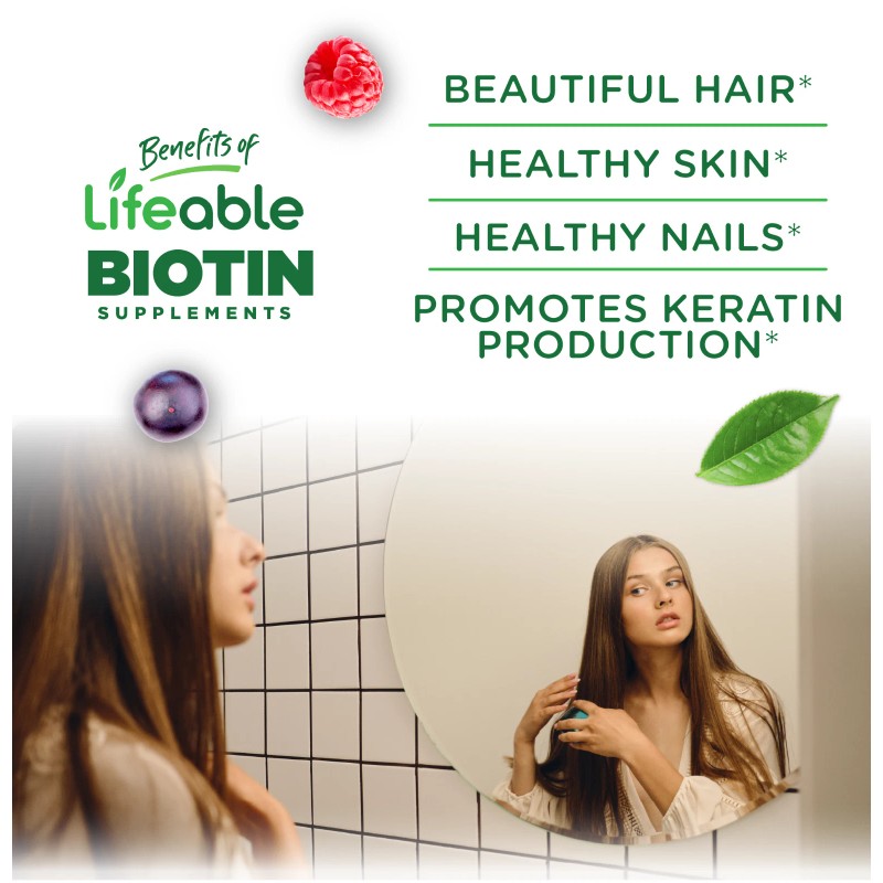 Teens Biotin 10000mcg Gummies - Hair growth, Healthy Skin and