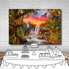 DePhoto 7x5FT Jungle Forest Animals Backdrop Tropical Rainforest Safari Background