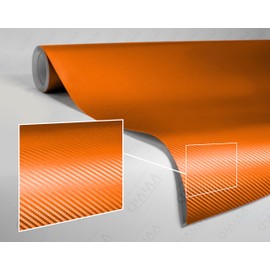 VViViD Craft 3D Carbon Fibre Textured Vinyl Sheet 1ft x 5ft for Silhouette, Cricut and Cameo Machines Including 12" x 12" Sheet of Transfer Paper (Orange)