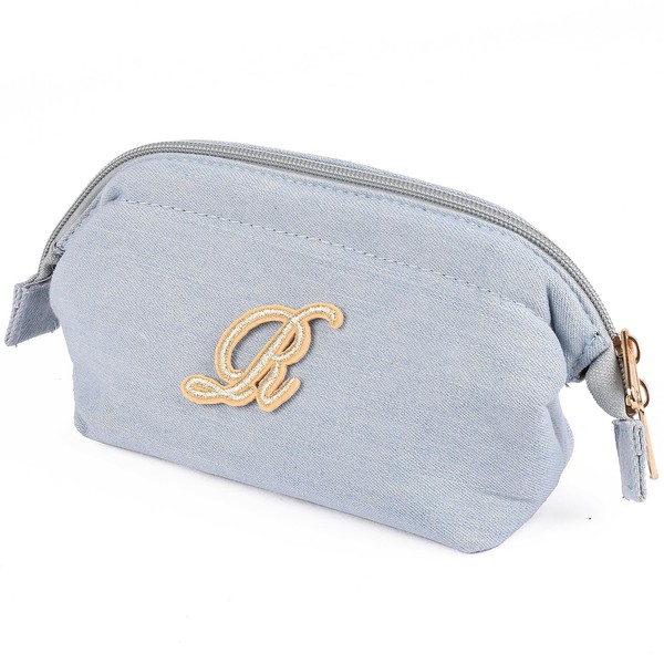 Initial Pouch, Choose from 8 Initials, Cosmetic Pouch, Makeup Pouch,