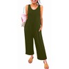 Nfsion Women's Summer Casual Loose Tank Jumpsuit Sleeveless Crewneck Long