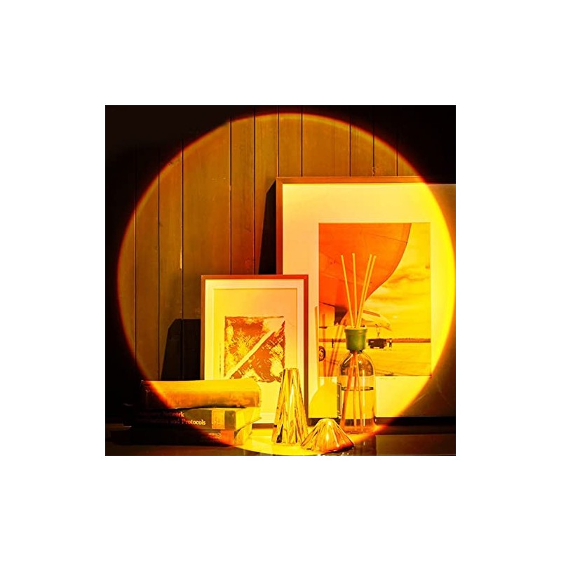 LED Sun Sunset Rainbow Projector Atmosphere USB Night Light Lamp