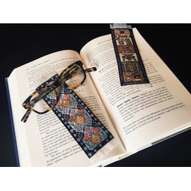 Oriental Carpet Bookmarks - Antique Red Collection - 3 designs - Beautiful, Elegant, Woven Cloth Bookmarks! Best Gifts & Stocking Stuffers for Men,Women,Teachers & Librarians!