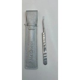 Ms.Queen 4 PACK - Ms. Queen Lash Tweezers for Eyelash Extensions Professional w/Case