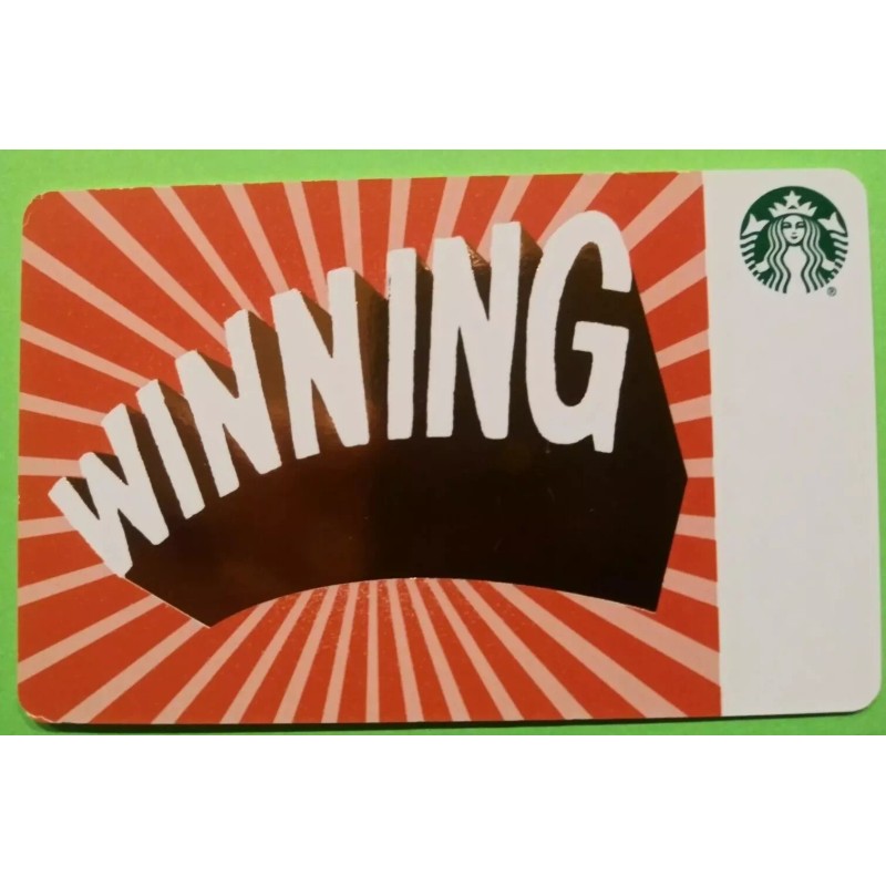 STARBUCKS CARD 2017" WINNING " GREAT CARD AT A GREAT