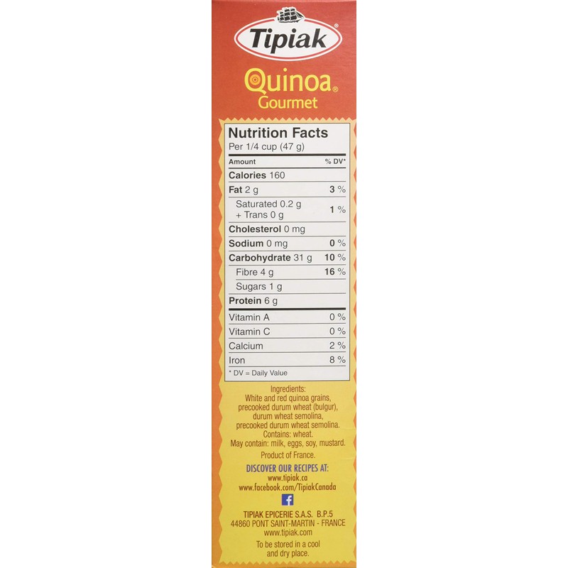 Tipiak Quinoa Gourmet, Premium Quinoa + Bulgur + Wheat, Source