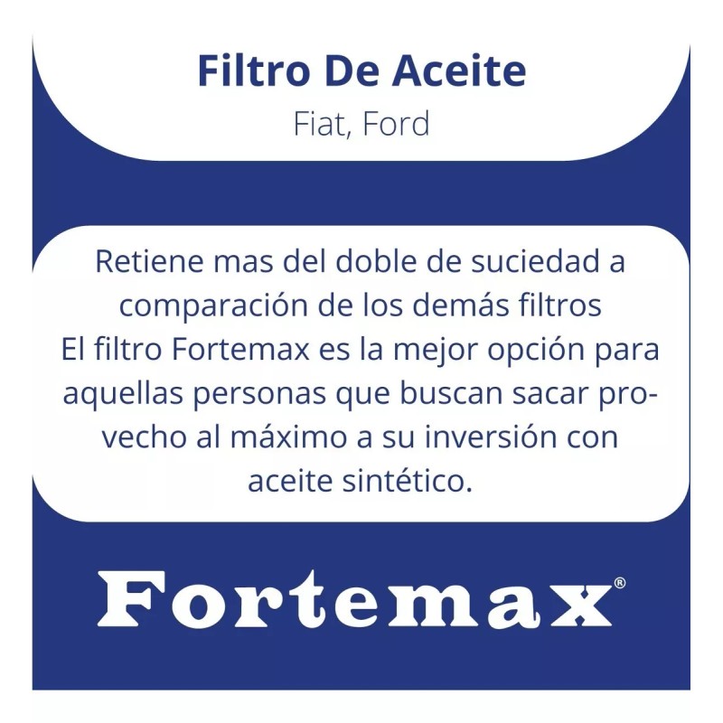 Fortemax Filtro De Aceite Fortemax Fiat,ford