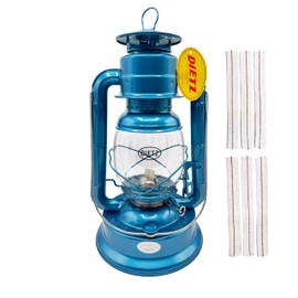 Light of Mine - Dietz #90 D-Lite Blue Oil Lantern with 7/8" Replacement Wick Strips (Blue)