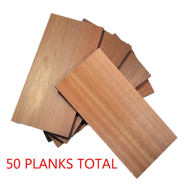 TrueFire 50-Pack Cedar Grilling Planks 3.5 x 7 (Bulk Pack)