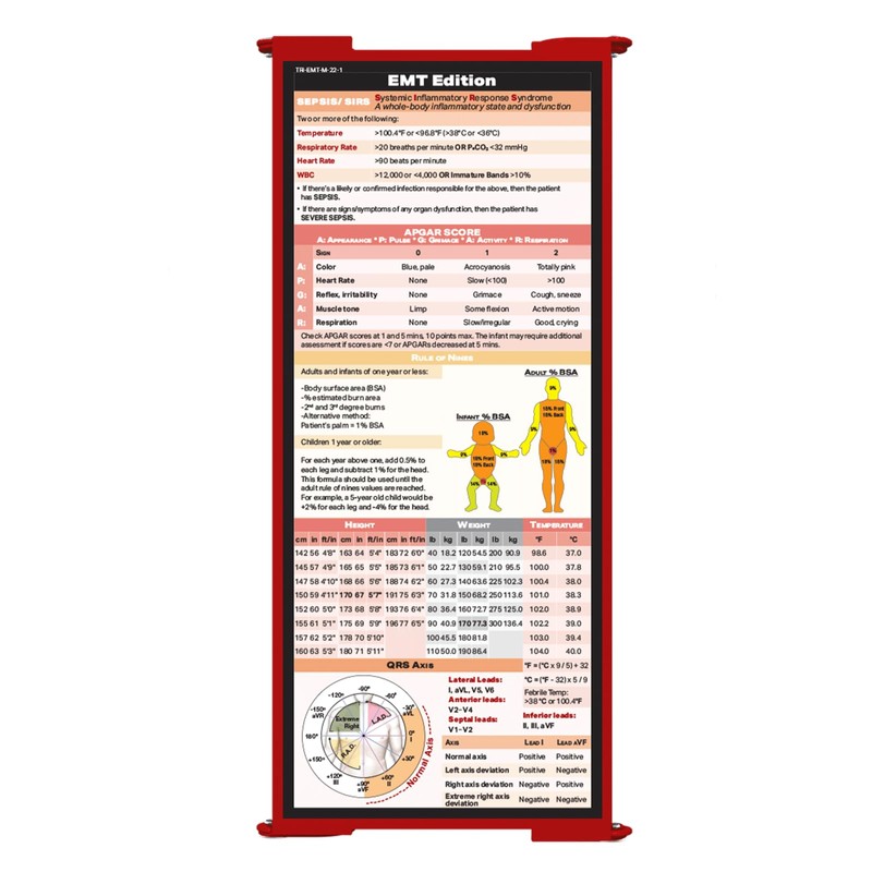Whitecoat Clipboard® Trifold - Red EMT Edition