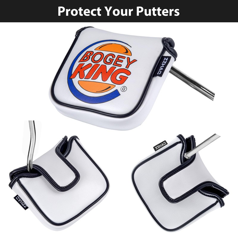 ZZHAO Golf Putter Cover - Funny Magnetic Mallet Putter Cover