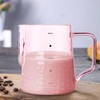 Milk Frothing Pitcher Clear Glass Measuring Cups Coffee Milk Frothing